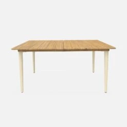 Table De Jardin Bois Et Métal 6 Places Couleur : Ivoire 12 Table De Jardin Bois Et Métal 6 Places Couleur : Ivoire -Sweeek ackd150rivo a0c618989561317f2eb86a68b27f4bf6