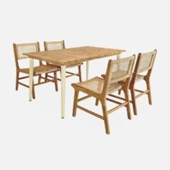 Table De Jardin Bois Et Métal 6 Places Couleur : Ivoire 11 Table De Jardin Bois Et Métal 6 Places Couleur : Ivoire -Sweeek ackd150rivo b45b544a16bd3b7152a6bb77c37999c4
