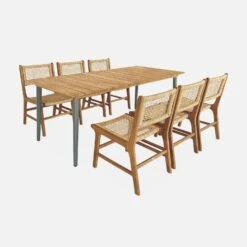 Table De Jardin Bois Et Métal 8 Places Couleur : Savane 11 Table De Jardin Bois Et Métal 8 Places Couleur : Savane -Sweeek ackd200rsav 6e708f95f8d26904a380564b8f70cf14
