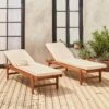 Bain De Soleil Bois Multi Positions Avec Roulettes (lot De 2) Couleur : Beige -Sweeek acloungex2bg 43ea526e02bd87eac53f7f875324e184