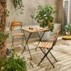 Table De Bistrot Bois Et Métal 2 Chaises Pliables 2 Table De Bistrot Bois Et Métal 2 Chaises Pliables -Sweeek acmtbs55s2bk cdc822b88b53bd71a2e612b9841a0b21