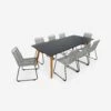 Ensemble De Jardin 220cm + 8 Chaises - BELEM Couleur : Gris / Gris Clair 2 Ensemble De Jardin 220cm + 8 Chaises - BELEM Couleur : Gris / Gris Clair -Sweeek acston220r8lgy 2801dcfa96f82f7cd6f9b08cfc7d3daa