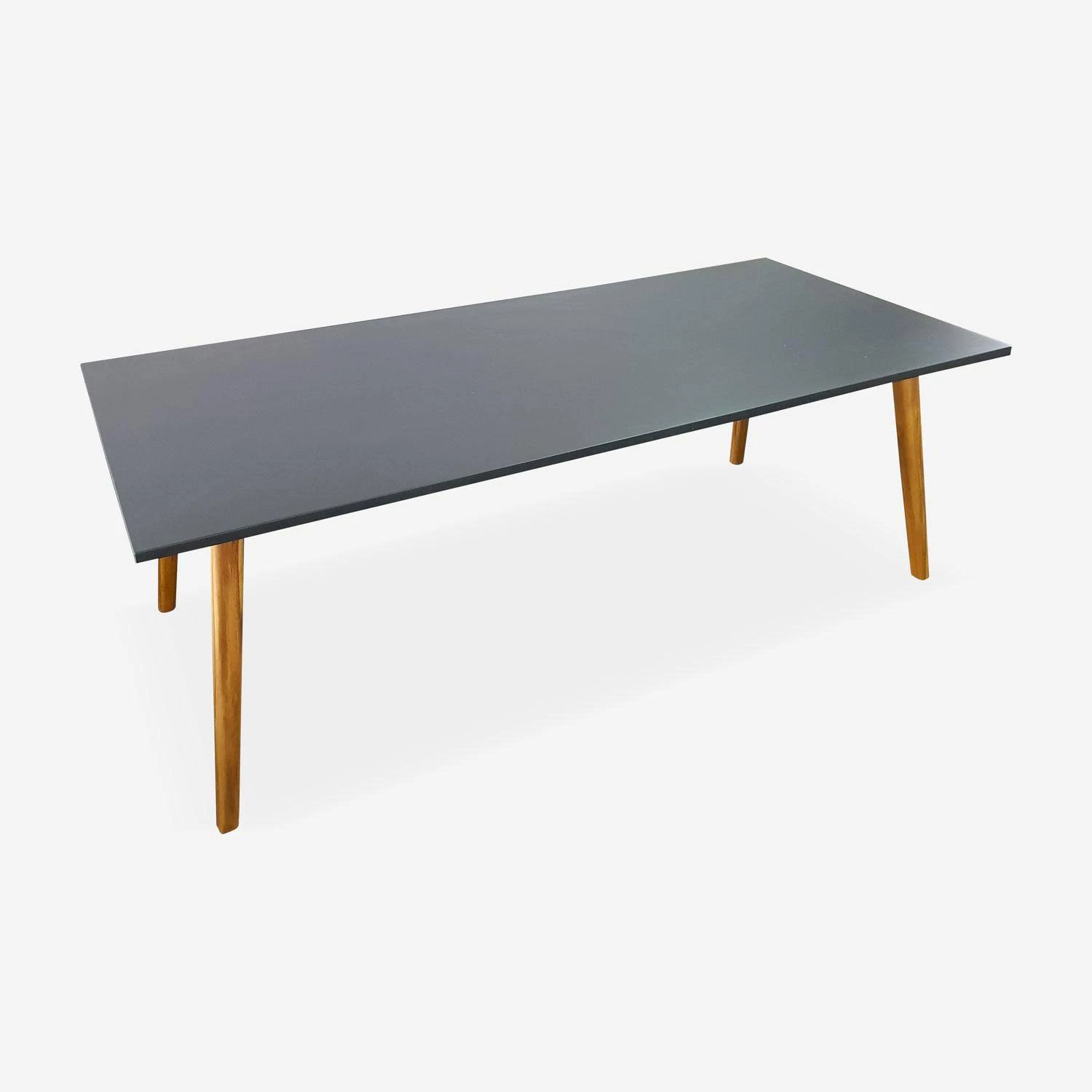 Ensemble De Jardin 220cm + 8 Chaises - BELEM Couleur : Gris / Gris Clair 5 Ensemble De Jardin 220cm + 8 Chaises - BELEM Couleur : Gris / Gris Clair – Image 3