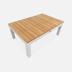 Salon De Jardin Bois Et Aluminium 5 Places Couleur : Beige -Sweeek afec3101whbg cbf526965d1d58a93e49888c2a234d76