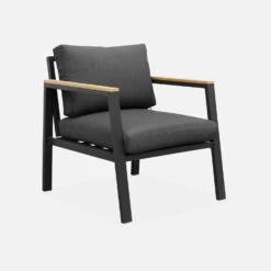 Salon De Jardin Aluminium Et Polywood 4 Places Couleur : Gris Foncé -Sweeek afpw3101atgy 9595dd54db9f6e18a2054bd2b0030c96