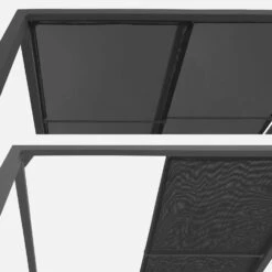 Lit De Jardin Aluminium, 2 Matelas Inclinables, Toit Avec Panneaux Amovibles Couleur : Anthracite / Anthracite -Sweeek afsunbedat e14ccfd1f13d44953ad1cbac42c639c9