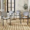 Fauteuil De Jardin Empilables Aluminium Et Textilène (lot De 4) Couleur : Gris Clair 2 Fauteuil De Jardin Empilables Aluminium Et Textilène (lot De 4) Couleur : Gris Clair -Sweeek aftxchrx4atgy cd826c54dea25d3a11ca5c374107aa51