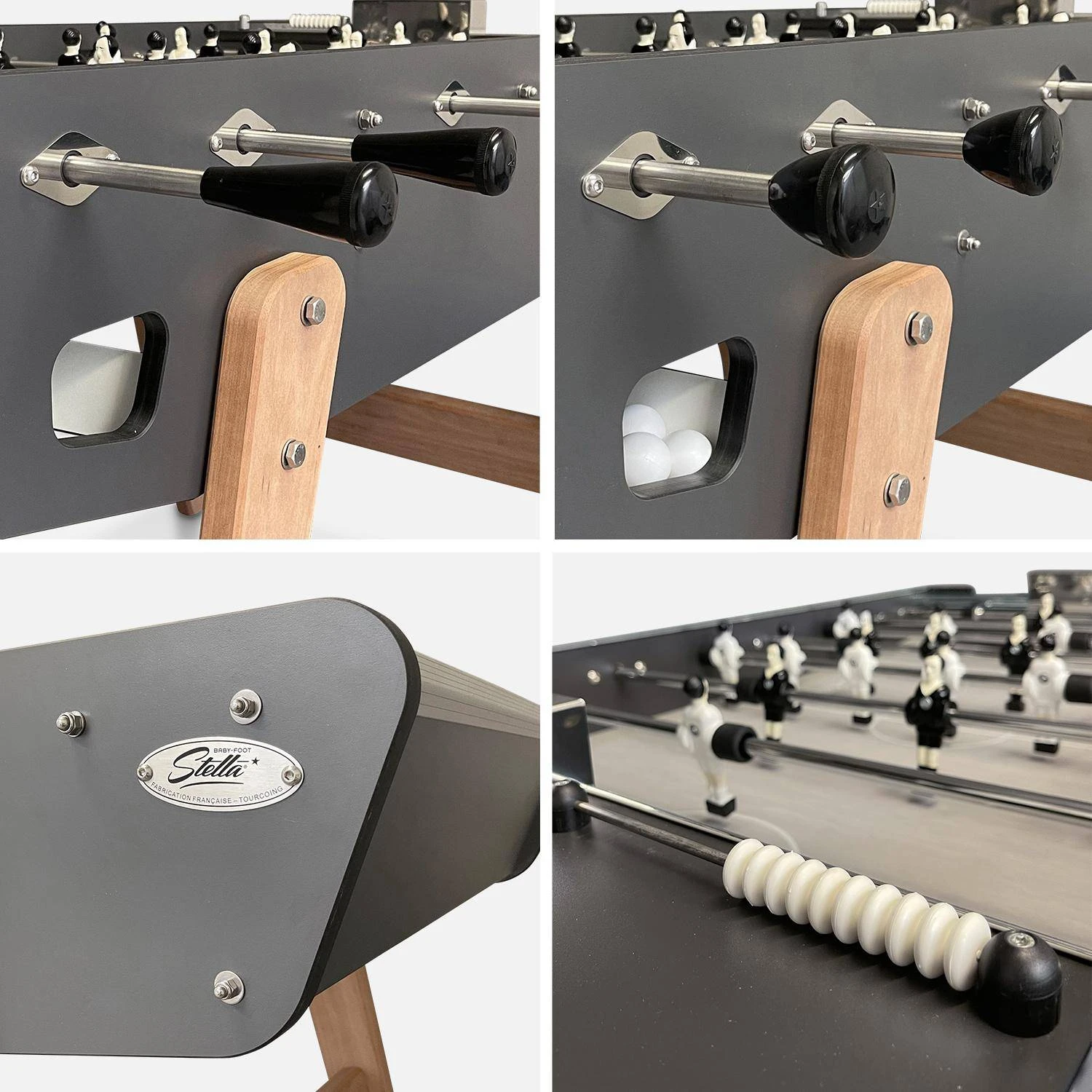 Authentique Baby-foot D'extérieur, Fabriqué En France Couleur : Anthracite 5 Authentique Baby-foot D'extérieur, Fabriqué En France Couleur : Anthracite – Image 3