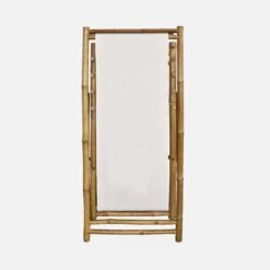 Chilienne Bambou , Toile Naturelle Pliable, Multi Positions -Sweeek bambchilx1nat cce0e8875a39f848bb1aafa40ef601f2