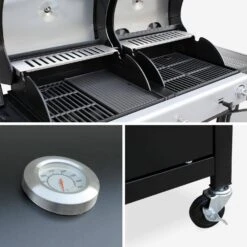 Barbecue Gaz 3 En 1, 3 Brûleurs Dont 1 Feu Latéral -Sweeek bbq2302in1sb 023e85a4b6010d9ffb647ce1eca11347