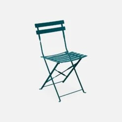 Table De Jardin Bistrot Pliable Métal, 4 Chaises Couleur : Bleu Canard 12 Table De Jardin Bistrot Pliable Métal, 4 Chaises Couleur : Bleu Canard -Sweeek bs110r4bd 9491805745c0a89dc797b9d246975e6c