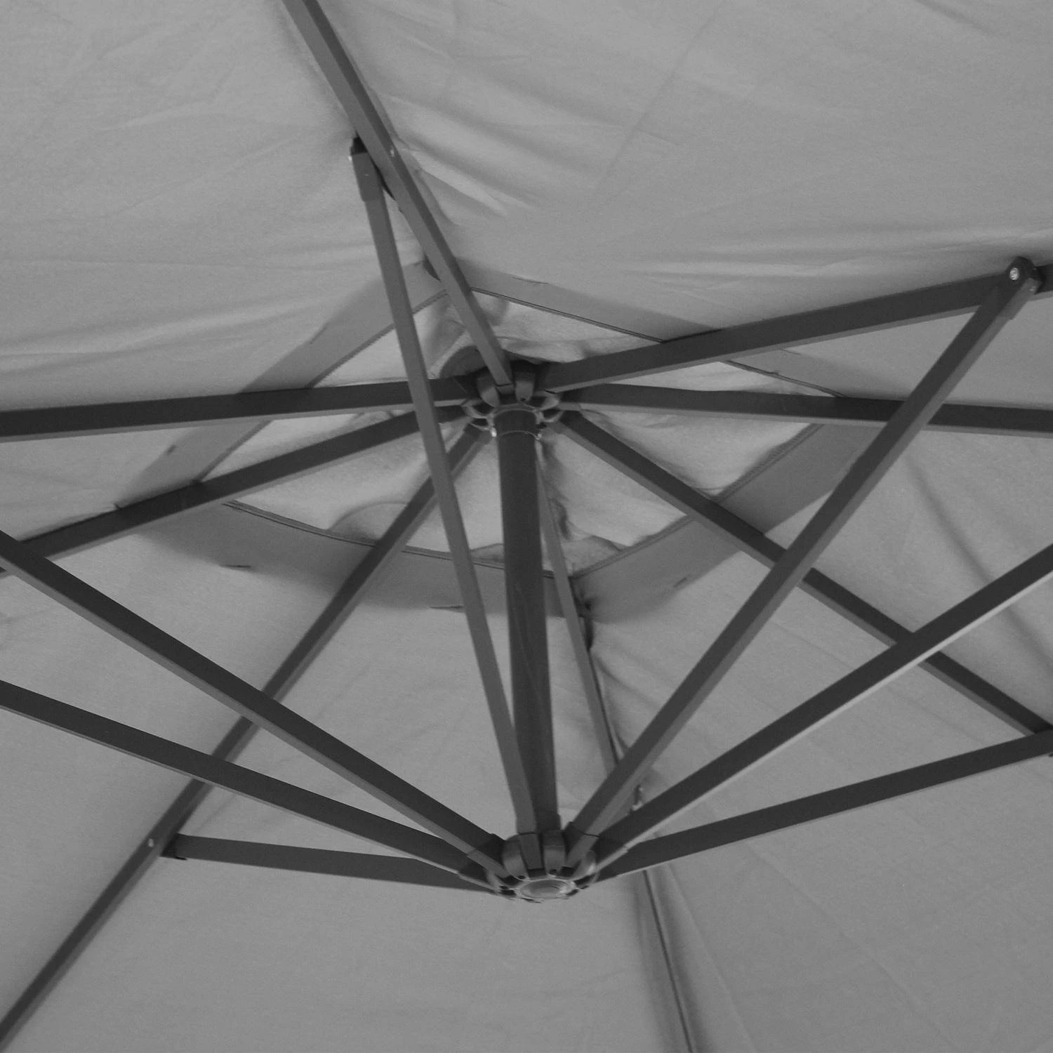 Parasol Déporté Carré 3x3m Couleur : Gris 8 Parasol Déporté Carré 3x3m Couleur : Gris – Image 6