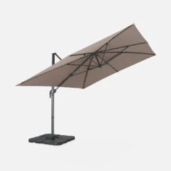 Parasol Déporté Rectangulaire 3x4m Couleur : Taupe 12 Parasol Déporté Rectangulaire 3x4m Couleur : Taupe -Sweeek cdukd3x4bn 5db1c4dcdbe2ea8eab47ff5db809358d
