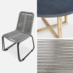 Table De Jardin Fibre De Ciment, 4 Chaises Couleur : Gris / Gris Clair 9 Table De Jardin Fibre De Ciment, 4 Chaises Couleur : Gris / Gris Clair -Sweeek cem120c4rplgy dd8ba1992cdb8708d30af2a6aef6be78