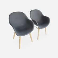 Fauteuil Scandinave Acacia (lot De 2) Couleur : Gris 10 Fauteuil Scandinave Acacia (lot De 2) Couleur : Gris -Sweeek cemarmgyx2 3868557faf9fe5f3afc0c23b8bfcfb6b
