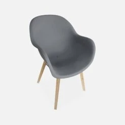 Fauteuil Scandinave Acacia (lot De 2) Couleur : Gris 12 Fauteuil Scandinave Acacia (lot De 2) Couleur : Gris -Sweeek cemarmgyx2 57b6bbdd45f0213604651bb9cb7ae627