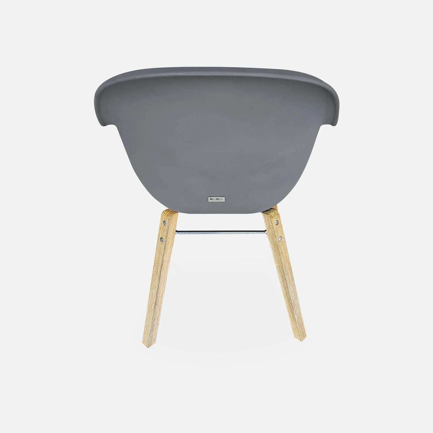 Fauteuil Scandinave Acacia (lot De 2) Couleur : Gris 6 Fauteuil Scandinave Acacia (lot De 2) Couleur : Gris – Image 4