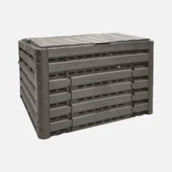 Composteur De Jardin Noir, Plastique Recyclé, Double Ouverture, Modulable, 400L 6 Composteur De Jardin Noir, Plastique Recyclé, Double Ouverture, Modulable, 400L -Sweeek compwd400lbk 020bd1631e9b08357a0c86c170602720