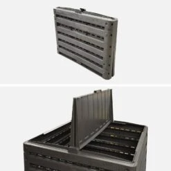 Composteur De Jardin Noir, Plastique Recyclé, Double Ouverture, Modulable, 400L 7 Composteur De Jardin Noir, Plastique Recyclé, Double Ouverture, Modulable, 400L -Sweeek compwd400lbk ca0e9a653f660730d6de4eea26bc4111