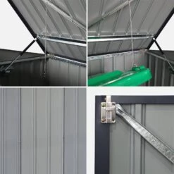 Cache Poubelle 1,75m² En Acier Galvanisé -Sweeek cpm2at 8dec881ccc2f2c3befbf8fb0453cdf43