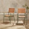 Chaise De Jardin Bois Et Aluminium, Empilables (lot De 2) 2 Chaise De Jardin Bois Et Aluminium, Empilables (lot De 2) -Sweeek ecarmseggyx2 0749f7358c6977276c4b0a55160139ea