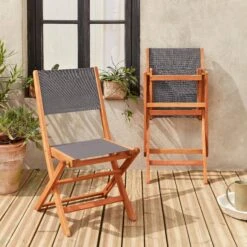 Chaise De Jardin Pliable Bois (lot De 2) Couleur : Anthracite / Anthracite 8 Chaise De Jardin Pliable Bois (lot De 2) Couleur : Anthracite / Anthracite -Sweeek ectxchratx2 4cdc5569dc14ae25c7fdd69f07ba4828