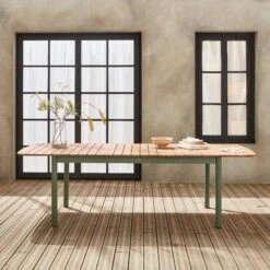 Table De Jardin Extensible Bois Et Métal 6 à 8 Places