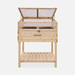 Carré Potager Sur Pieds En Bois Et Serre 80x60x109cm 10 Carré Potager Sur Pieds En Bois Et Serre 80x60x109cm -Sweeek ghmini109 16c7476ed0357e4c1f36183ed047b265