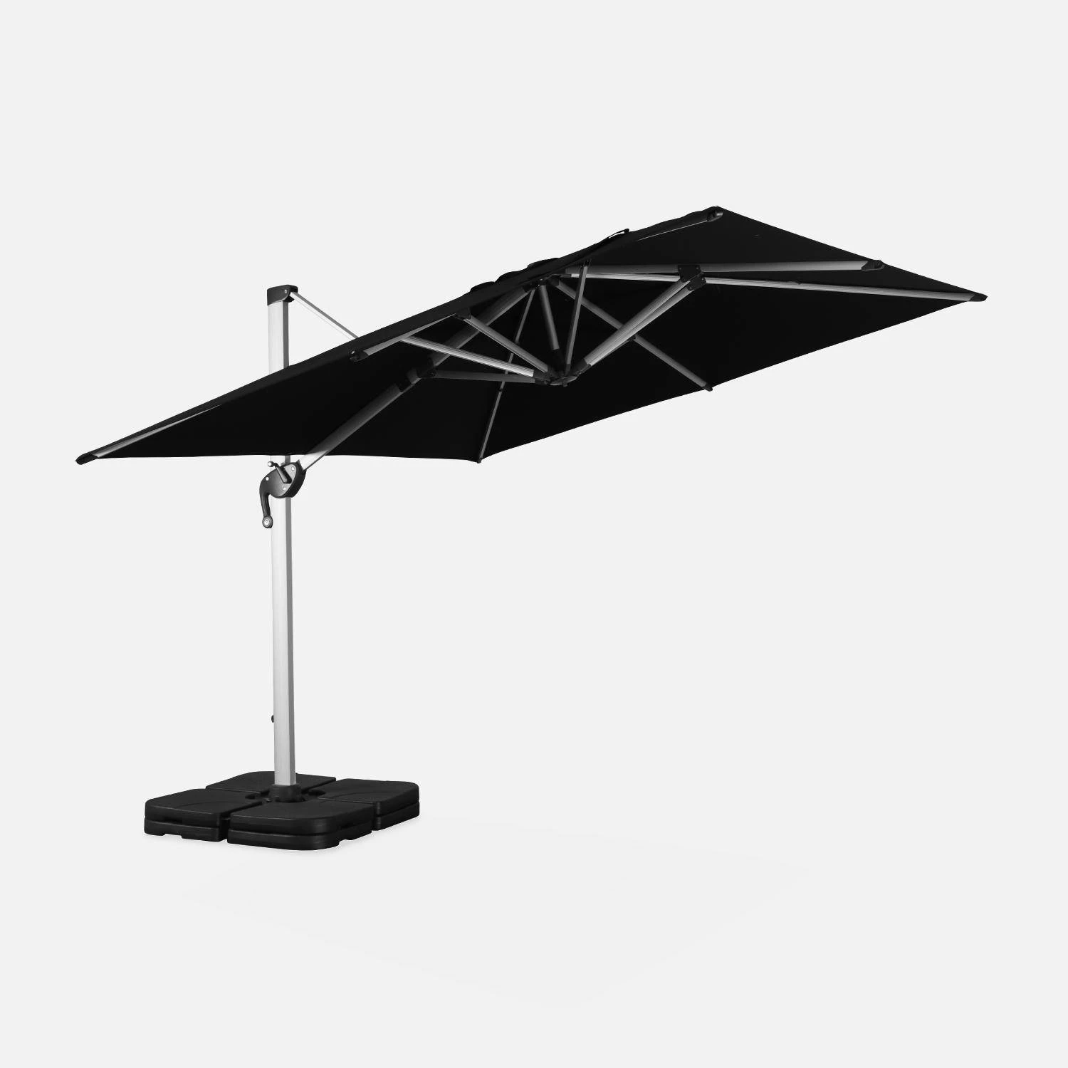 Parasol Déporté Carrée 3x3m Couleur : Noir 5 Parasol Déporté Carrée 3x3m Couleur : Noir – Image 3