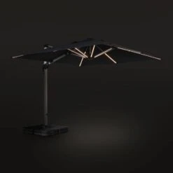 Parasol LED Déporté Carré 3x3m Couleur : Anthracite 13 Parasol LED Déporté Carré 3x3m Couleur : Anthracite -Sweeek hdu3x3leddkgy 02736a561fa791438ae3068961a70f84