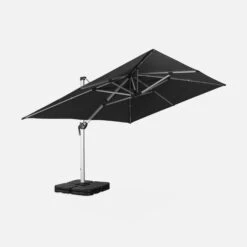 Parasol Déporté Rectangulaire 3x4m Couleur : Anthracite 12 Parasol Déporté Rectangulaire 3x4m Couleur : Anthracite -Sweeek hdu3x4dkgy a2c56c15ee06e8a3a0ea3c93e1d3965e