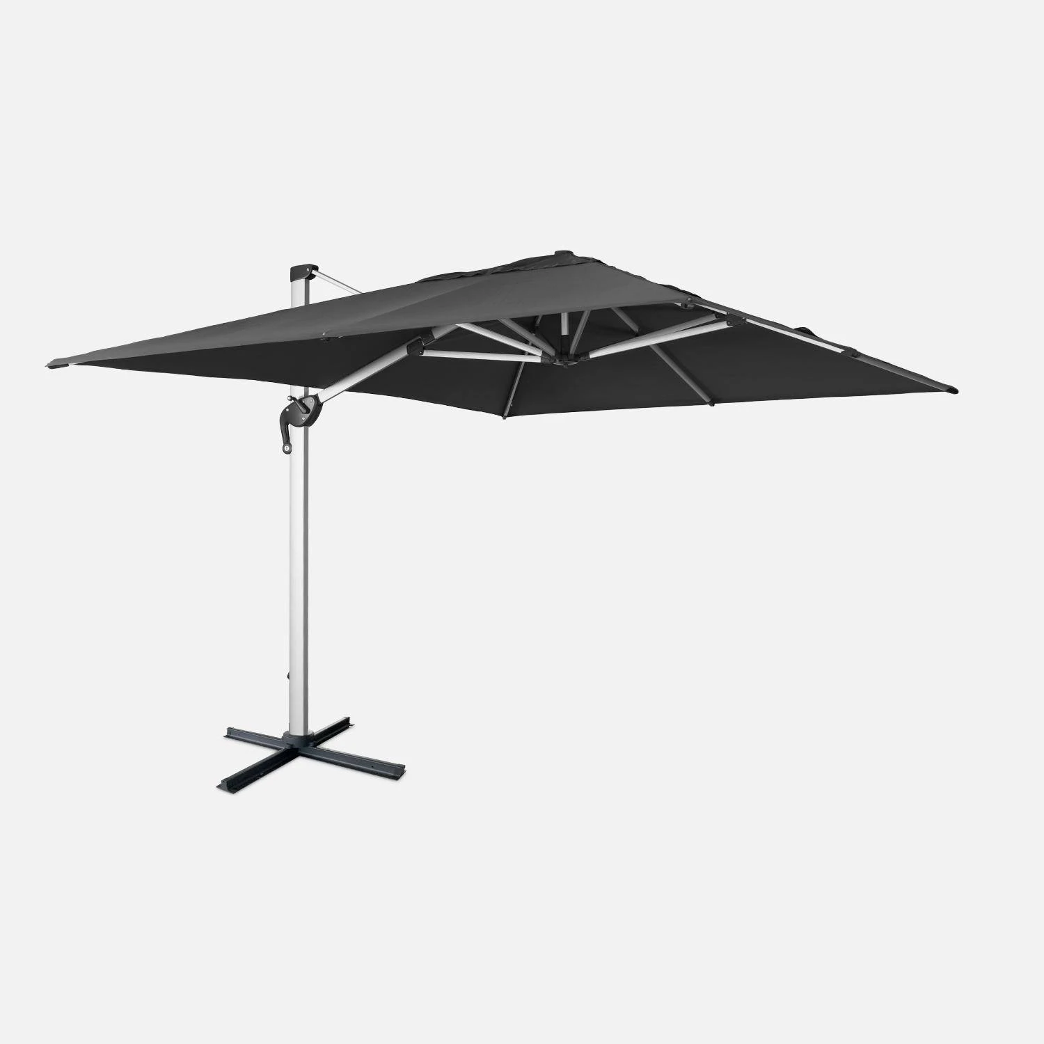 Parasol Déporté Rectangulaire 3x4m Couleur : Anthracite 3 Parasol Déporté Rectangulaire 3x4m Couleur : Anthracite