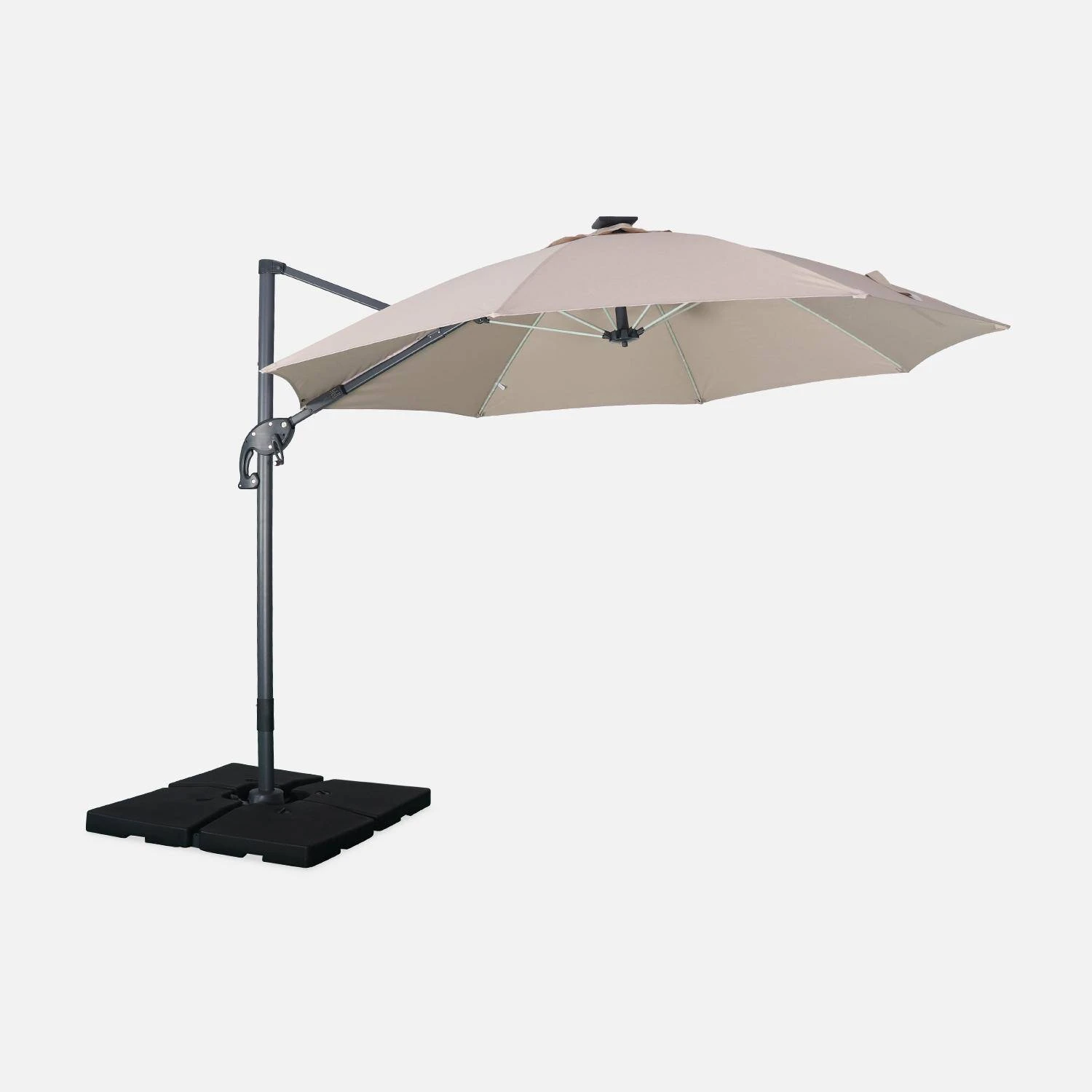 Parasol LED Déporté Rond 3m 3 Parasol LED Déporté Rond 3m