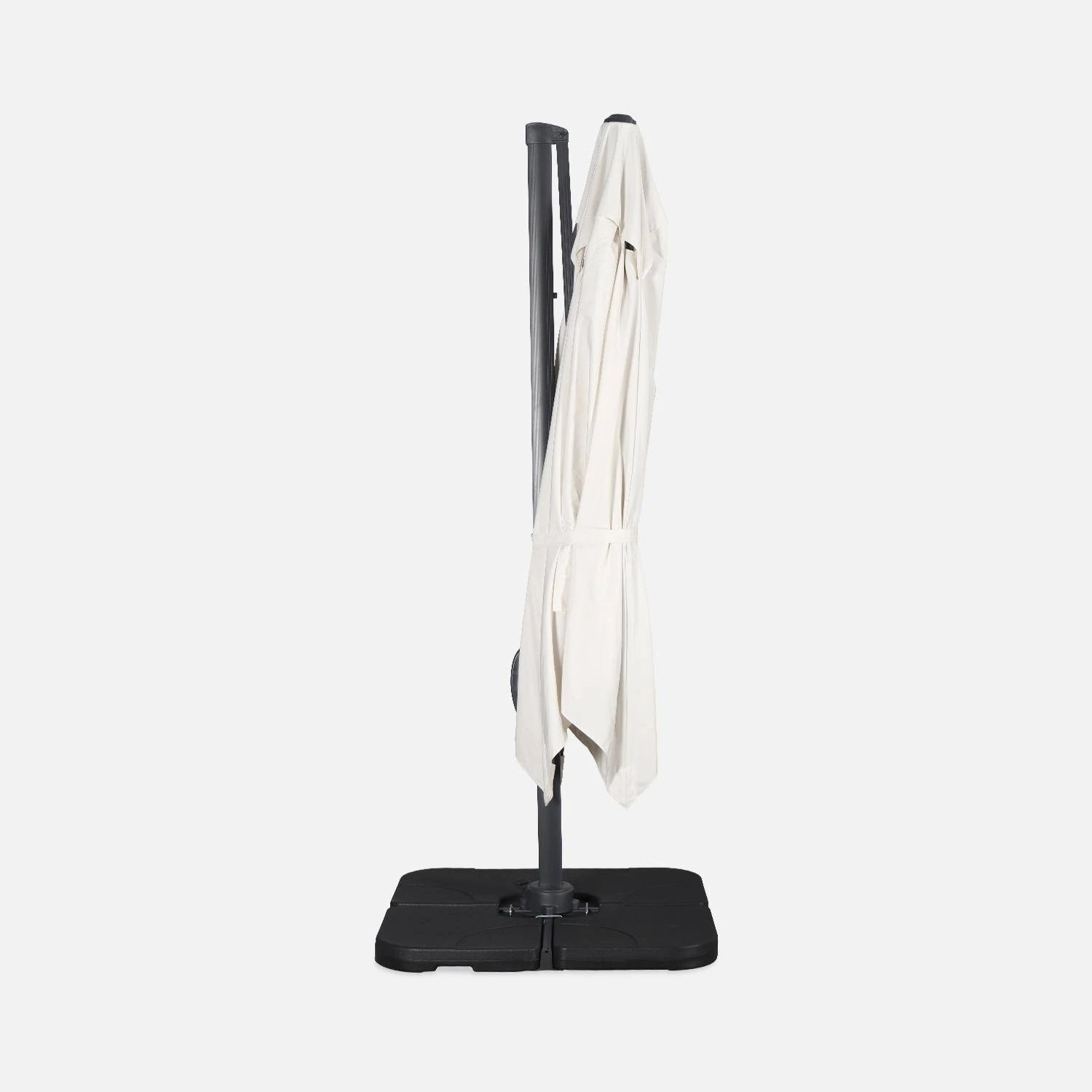 Parasol Déporté Carré 3x3m Couleur : Ecru 10 Parasol Déporté Carré 3x3m Couleur : Ecru – Image 8