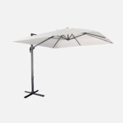 Parasol Déporté Carré 3x3m Couleur : Ecru 13 Parasol Déporté Carré 3x3m Couleur : Ecru -Sweeek hukd3x3ecru d29adab13632588dba3961c1a8348c21