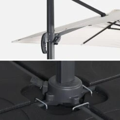 Parasol Déporté Carré 3x3m Couleur : Ecru 17 Parasol Déporté Carré 3x3m Couleur : Ecru -Sweeek hukd3x3ecru dc79f5fc09ed25f3708c5d2514f87ac1