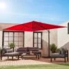 Parasol Déporté Rectangulaire 3x4m + Dalles à Lester 50x50cm Couleur : Rouge 1 Parasol Déporté Rectangulaire 3x4m + Dalles à Lester 50x50cm Couleur : Rouge -Sweeek hukd3x4basered fc94e0884d0551630c4d8585cd82f853