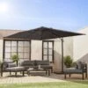 Parasol Déporté Rectangulaire 3x4m Couleur : Gris -Sweeek hukd3x4gy be1cc9fc89ff077936d0be39e49ba61e