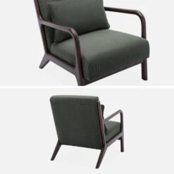Fauteuil Scandinave Velours Côtelé Et Bois D'hévéa Wengé -Sweeek iacscadwlcrgre 1cd9dc648a624be573a2a72d5e7c76b5