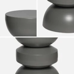 Table D'appoint, Bout De Canapé, Table De Chevet En Métal, Ø32 X H 44,5cm Couleur : Gris Foncé -Sweeek iassastbl32gre 569a3640126700758f9d656321754aa7