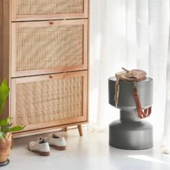 Table D'appoint, Bout De Canapé, Table De Chevet En Métal, Ø30x H 47cm Couleur : Gris Foncé 7 Table D'appoint, Bout De Canapé, Table De Chevet En Métal, Ø30x H 47cm Couleur : Gris Foncé -Sweeek iayastbl30gre 101ff78665dedf4e225d5306e66d5f27