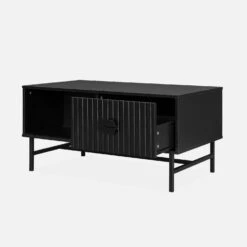 Table Basse Effet Bois Rainuré Noir 16 Table Basse Effet Bois Rainuré Noir -Sweeek ibazcoftable 8f956942ace3f32a1836fe56abe9790f