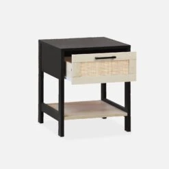 Table De Chevet Scandinave Effet Bois Et Cannage (lot De 2) 10 Table De Chevet Scandinave Effet Bois Et Cannage (lot De 2) -Sweeek ibcanbesidex2 377981231c8cc4d934bba797123d71ad