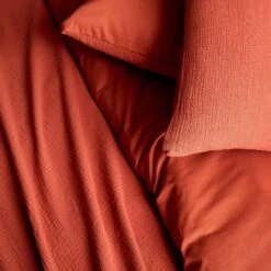 Parure De Lit Gaze De Coton Ocre 5 Parure De Lit Gaze De Coton Ocre -Sweeek ibedpgdc240ocr 5a9e0f06419436cf481a5520c5d1e495