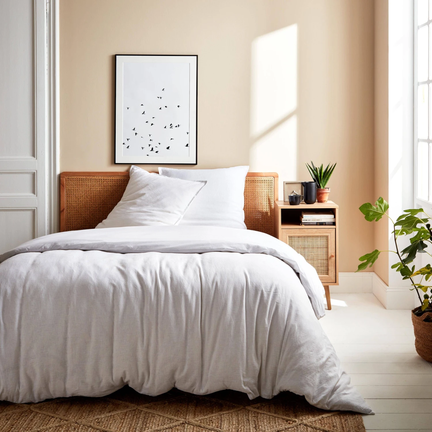 Parure De Lit 2 Places Coton Lin Lavé Blanc 3 Parure De Lit 2 Places Coton Lin Lavé Blanc