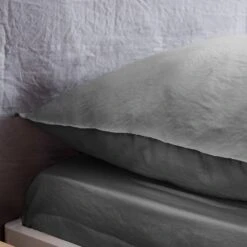 Parure De Lit 2 Places Microfibre Lavée Anthracite 7 Parure De Lit 2 Places Microfibre Lavée Anthracite -Sweeek ibedpmcl240at 6dd703fa730128dd62f1d81021ff29cc