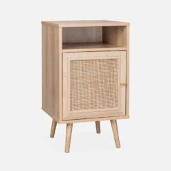 Table De Chevet Scandinave En Cannage Couleur : Naturel -Sweeek ibobedside e08e363e16ce01e04df3d4e7de25a7c2