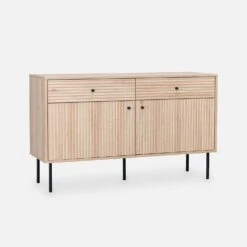 Buffet De Rangement Bois Rainuré 120 Cm 12 Buffet De Rangement Bois Rainuré 120 Cm -Sweeek ibragbuffet 152edcb3afaf8e1d83bec384302c3be4