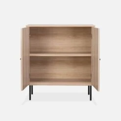 Buffet Effet Bois Rainuré 2 Portes 83,5 Cm -Sweeek ibragcabinet 73bf7d04b4e604c3d8886365f5170f06