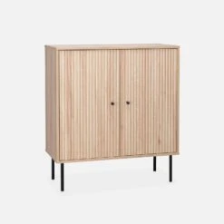 Buffet Effet Bois Rainuré 2 Portes 83,5 Cm -Sweeek ibragcabinet e51d4780b608789d1f382cdf88104b0e